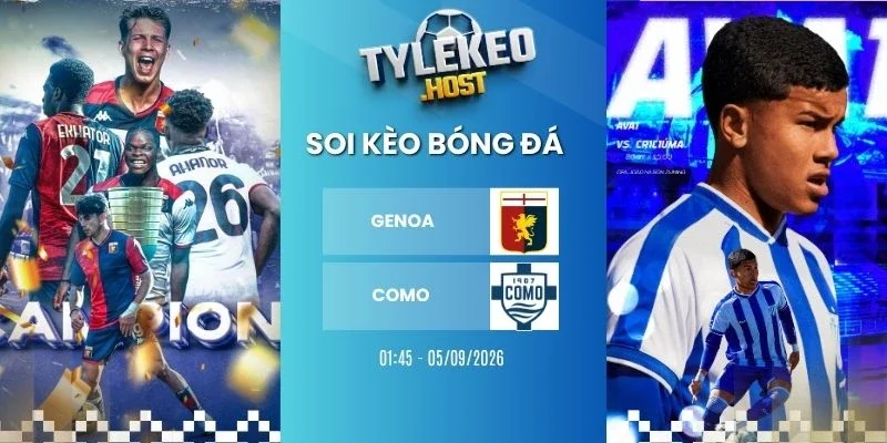 Tỷ lệ kèo Genoa vs Como - Serie A, 05/09/2026